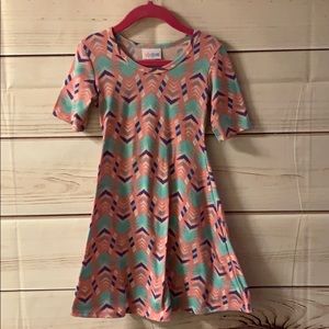 LuLaRoe Adeline Pink Swing Dress 4T